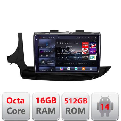 Navigatie Opel Mokka 2016- Edotec Kit-MOKKA2 8 core QLED 2K 16+512GB 360 Android Waze USB Navigatie Internet Youtube Radio