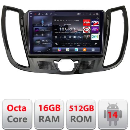 Navigatie Ford Kuga C-MAX 2010-2019 Android radio gps internet 8 core QLED 2K 16+512GB 360 Edotec