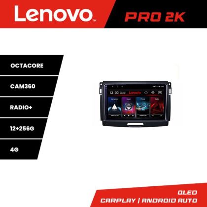 Navigatie Ford Ranger 2015-2020 Lenovo 8 core QLED 2K 12+256 360 Android Waze USB Navigatie Internet Youtube Radio