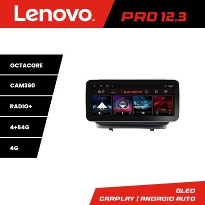 Navigatie Renault Clio 3 2005-2013 Lenovo PRO 4+64 12.3 inch qled android 4G DSP gps internet  Co