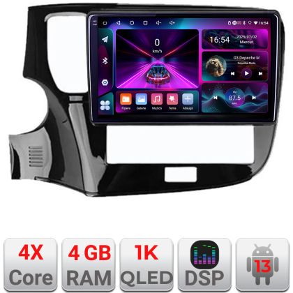 Navigatie Mitsubishi Oultander 2020- A-1230-20  4+64 InCell Display 1K Android Waze USB Navigatie Internet Youtube Radio