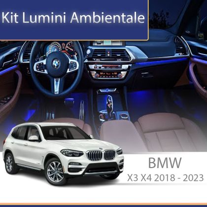 Lumini Ambientale NIGHTVIBE  BMW X3/X4 (G01/G08) 2018-2022 dedicat set complet control telefon sau sistem original