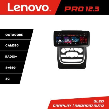Navigatie Dodge Durango 2014-2020 Lenovo Qled 12.3 inch Octa Core 4+64 360 DSP ADAS carplay android auto radio internet Kit-+PRO-12.3-4+64