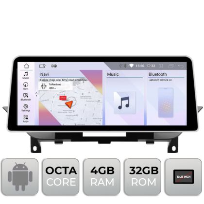 Navigatie BMW X1 E84 2010-2011 cu ecran CIC Android ecran 10.25" 4+32 4G BT