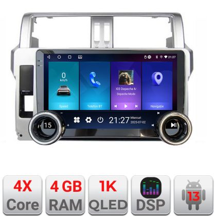 Navigatie Toyota Landcruiser J150 Prado 2014-2017 Kit-065 Edotec  4+64 10.5 inch Incell 1K android Wifi 5Ghz gps internet et GPS W