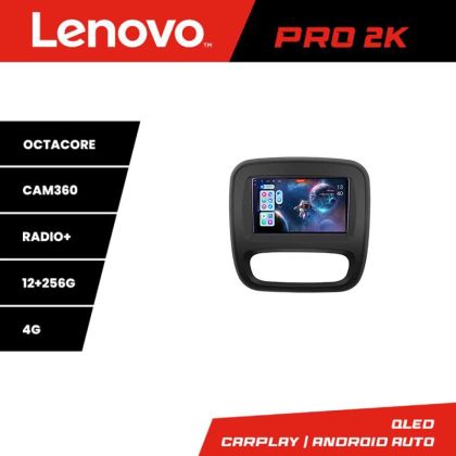 Navigatie Renault Trafic 2014-2017 Lenovo Kit-rt09 8 core QLED 2K 12+256 360 Android Waze USB Navigatie Internet Youtube Radio