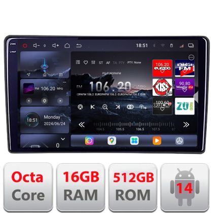 Navigatie dedicata Citroen DS5  Qled 2K Octa Core 16+512GB LTE 4G DSP Wifi 5Ghz android auto carplay radio gps internet KIT-ds4+EDT-E809-2K