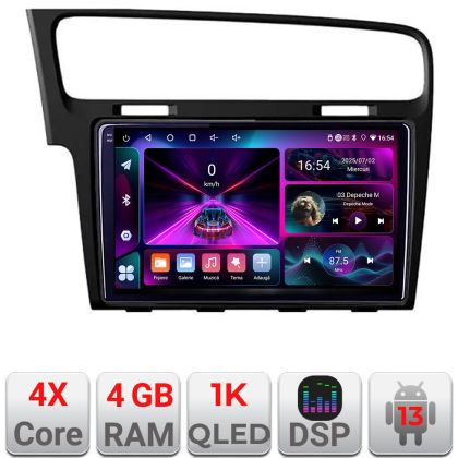 Navigatie VW Golf 7 A-491  4+64 InCell Display 1K Android Waze USB Navigatie Internet Youtube Radio