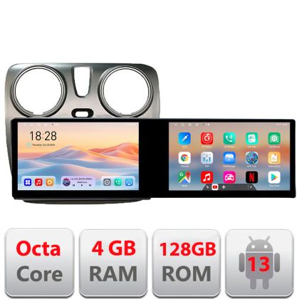 Navigatie Dacia Dokker Edotec 2 ecrane  8 core 4+128 21.6 inch Incell android Wifi 5Ghz gps internet