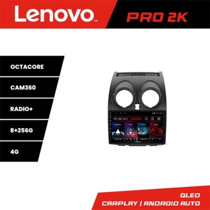Navigatie Nissan Qashqai Lenovo Kit-499 8 core QLED 2K 8+256 360 Android Waze USB Navigatie Internet Youtube Radio