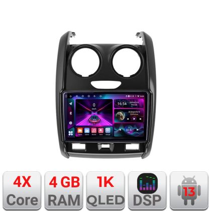 Navigatie Dacia Duster 2012-2019 A-157  4+64 InCell Display 1K Android Waze USB Navigatie Internet Youtube Radio