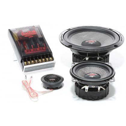 Set 6 Difuzoare componente, pe 3 cai Audio System X 165/3 EVO 2, 180 watts, 165 mm, 6.5", 3 ohm, Kick Bass