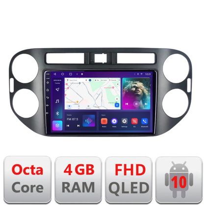 Navigatie VW Tiguan si Golf Plus 2012-2016 Android Ecran QLED octa core 4+64 carplay android auto KIT-489v2+EDT-E309V3