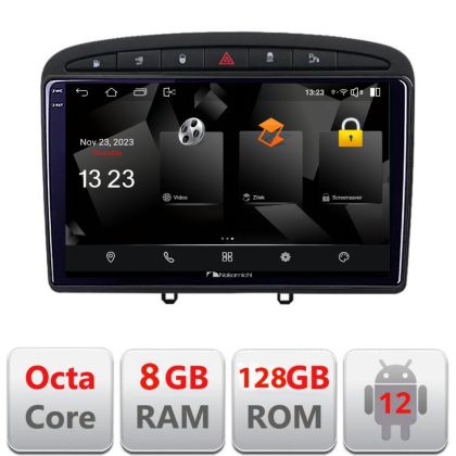 Navigatie Peugeot 308 5960Pro-038 Android Octa Core Qualcomm 2K Qled 8+128 DTS DSP 360 4G Optical
