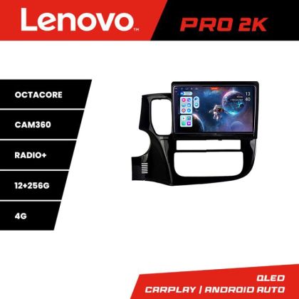 Navigatie Mitsubishi Outlander 2014- Lenovo Kit-1230 8 core QLED 2K 12+256 360 Android Waze USB Navigatie Internet Youtube Radio