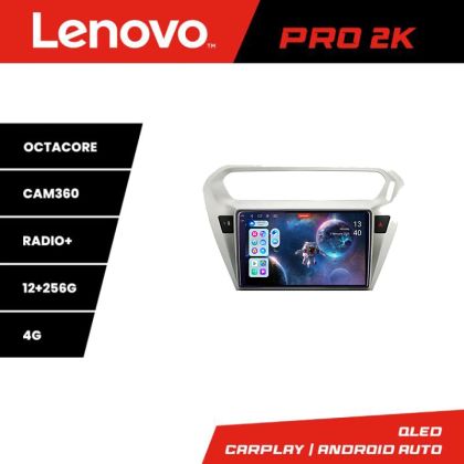Navigatie Peugeot 301 Citroen C-Elisee Lenovo Kit-301 8 core QLED 2K 12+256 360 Android Waze USB Navigatie Internet Youtube Radio