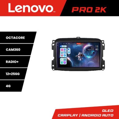 Navigatie Fiat 500L 2012-2017 Lenovo Kit-500L 8 core QLED 2K 12+256 360 Android Waze USB Navigatie Internet Youtube Radio