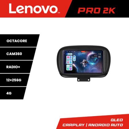 Navigatie Fiat 500 2014- Lenovo Kit-539 8 core QLED 2K 12+256 360 Android Waze USB Navigatie Internet Youtube Radio
