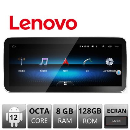 Navigatie Mercedes CLA GLA A G NTG 4.5 intre anii 2012-2015 Lenovo Brillante ecran de 12.3" 4G 8+128 1920x720 LED 360 Android GPS