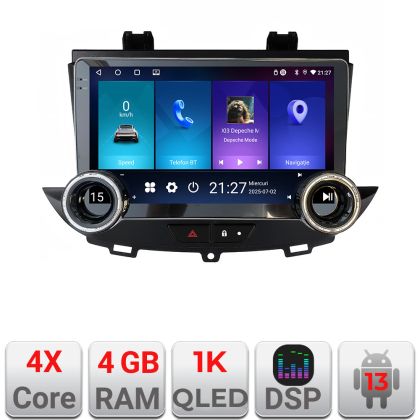 Navigatie Opel Grandland X Crossland X 2016-2020 dedicata Android cu butoane radio gps internet 4+64 InCell display Qled 1K Rockchip Kit-+EDT-E211-RK