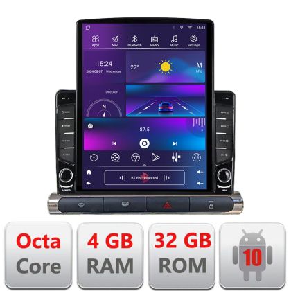 Navigatie Citroen C3 2017-2024 ecran color de fabrica dedicata Ouad core 4+32 ecran vertical 9.7" DSP 360 FHD AHD Android radio gps internet  Kit-+EDT-E709