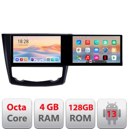 Navigatie Renault Kadjar Kit-9030 Edotec 2 ecrane  8 core 4+128 21.6 inch Incell android Wifi 5Ghz gps internet