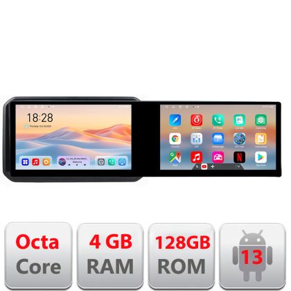 Navigatie Suzuki Ignis 2016- Kit-IGNIS16 Edotec 2 ecrane  8 core 4+128 21.6 inch Incell android Wifi 5Ghz gps internet