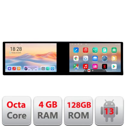 Navigatie Suzuki Splash Opel Agila 2008-2014 Edotec 2 ecrane  8 core 4+128 21.6 inch Incell android Wifi 5Ghz gps internet  kit-splash-