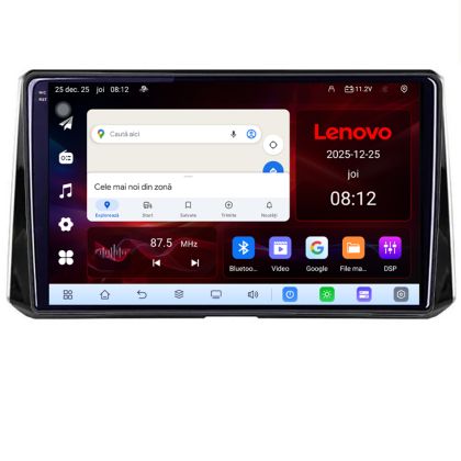 Navigatie Toyota Corolla/Auris 2018- Lenovo Kit-388 8 Core 2.2 Ghz 8+128 Qled Incell 1K Android 360 Carplay DSP AHD 1080P ADAS 4G Wifi 5Ghz Bluetooth PRO