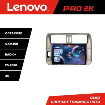 Navigatie Toyota Prado 2010-2013 Lenovo Kit-347 8 core QLED 2K 12+256 360 Android Waze USB Navigatie Internet Youtube Radio