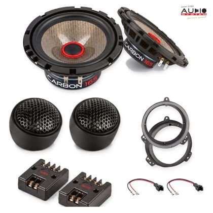 Pachet difuzoare Audi A4 (B6-B7) 2000-2008 Audio System CARBON componente dedicate uși față