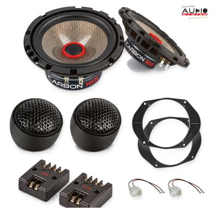 Pachet difuzoare Ford Fiesta (MK6) 2001-2008 Audio System CARBON componente dedicate uși față