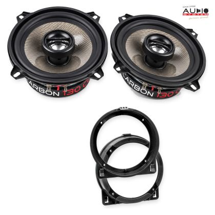 Pachet difuzoare Honda Jazz (GD) 2002-2004 Audio System CARBON coaxiale dedicate uși spate