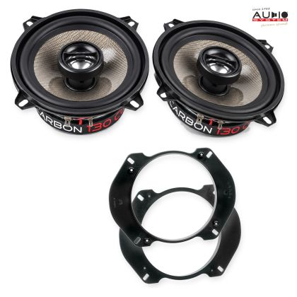Pachet difuzoare Lancia Ypsilon 1997-2001 Audio System CARBON coaxiale dedicate uși spate