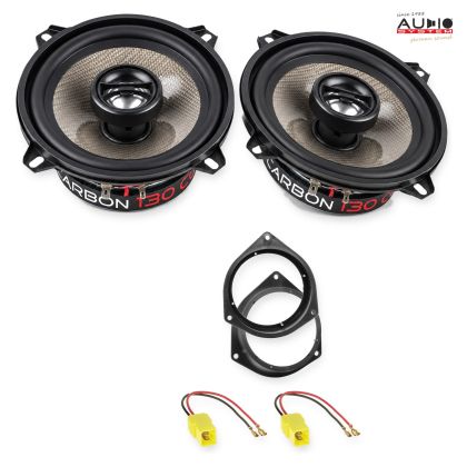 Pachet difuzoare Fiat Qubo (225) 2008-2015 Audio System CARBON coaxiale dedicate uși spate