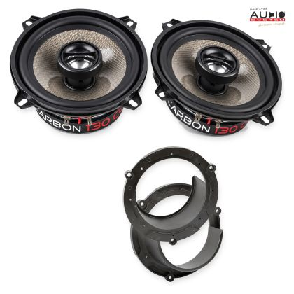 Pachet difuzoare Mazda 2 (DE) 2007-2010 Audio System CARBON coaxiale dedicate uși spate