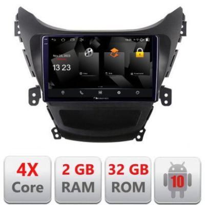 Navigatie Hyundai Elantra 2011-2013 5230-092 Android Ecran 720P Quad Core 2+32 carplay android auto