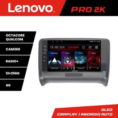 Navigatie Audi TT 2004-2011  Lenovo Kit-078 8 core QLED 2K 12+256 360 Android Waze USB Navigatie Internet Youtube Radio
