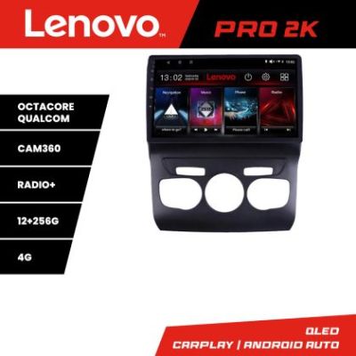 Navigatie Citroen C4 2011-2016  Lenovo Kit-241 8 core QLED 2K 12+256 360 Android Waze USB Navigatie Internet Youtube Radio