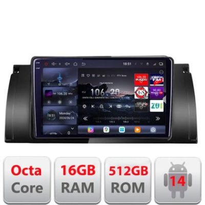 Navigatie BMW E39 si E53 Edotec Kit-082 8 core QLED 2K 16+512 360 Android Waze USB Navigatie Internet Youtube Radio