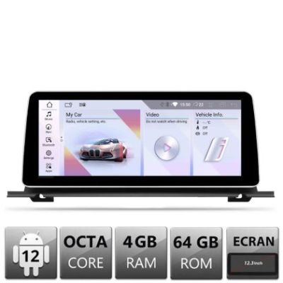 Navigatie BMW Seria 5 F07 GT 2012-2015 cu ecran NBT Android ecran 10.25" 4+64 4G BT