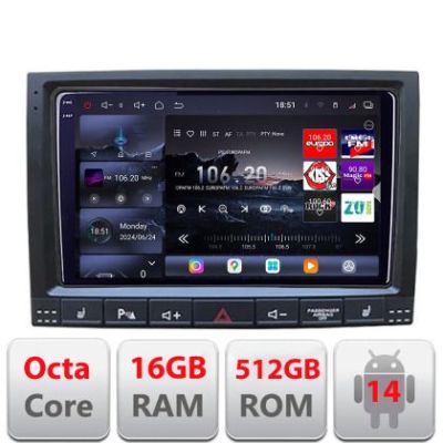 Navigatie VW Touareg 2004-2010 8 core QLED 2K 16+512 360 Android Waze USB Navigatie Internet Youtube Radio Edotec