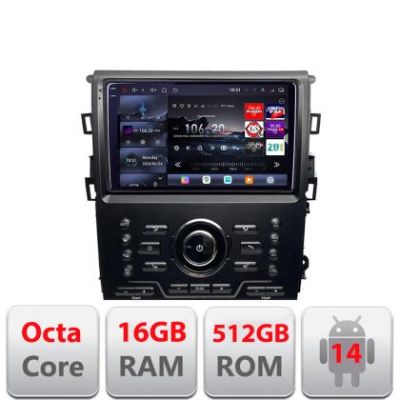 Navigatie Mondeo MK5 SYNC2 si SYNC 3 2015-2022 8 core QLED 2K 16+512 360 Android Waze USB Navigatie Internet Youtube Radio Edotec