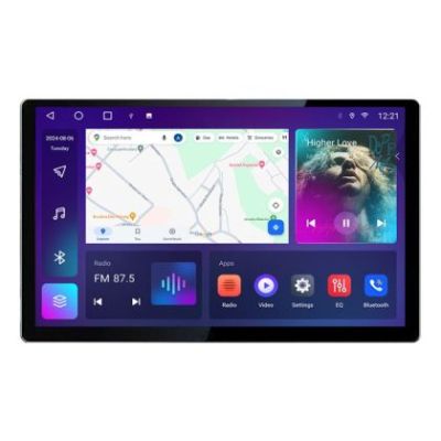 Navigatie dedicata Ford Transit 2019- varianta cu radio cd simplu  Edonav ecran 13" 2K 8 si 128 Android Waze USB Navigatie 4G 360 Toslink Youtube Radio KIT-transit-2019-a si EDT-E513-PRO