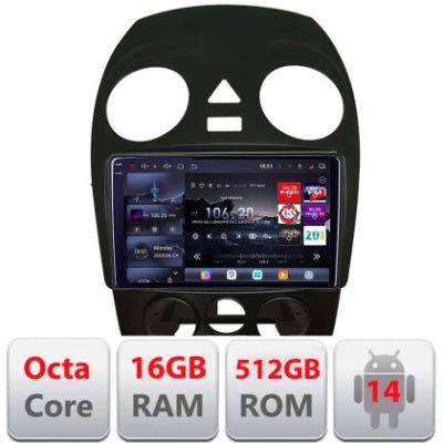 Navigatie VW Beetle 2005-2010 Android radio gps internet 8 core QLED 2K 16+512 360 Edotec