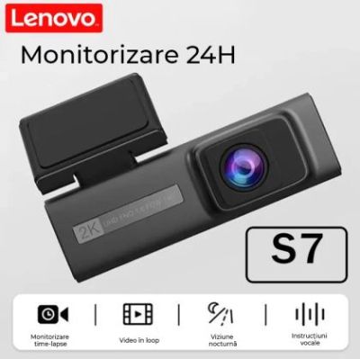 Camera DVR Lenovo S7 ecran 1.97 inch 4K fata si 1080 spate Wifi Starlight night vision carcasa metal