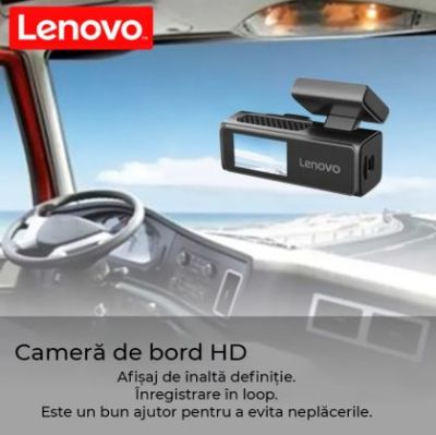 Camera DVR Lenovo S7 ecran 1.97 inch 4K fata si 1080 spate Wifi Starlight night vision carcasa metal