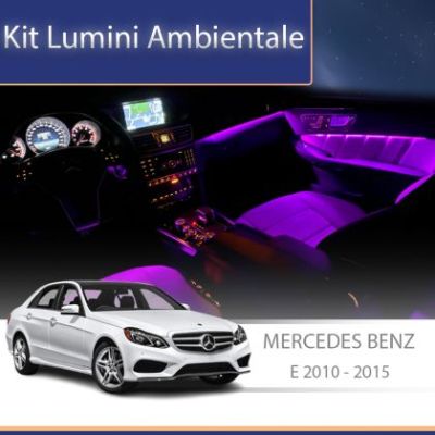 Lumini ambientale Mercedes E W212 2010-2015 dedicat set complet cu trimuri control telefon sau sistem original