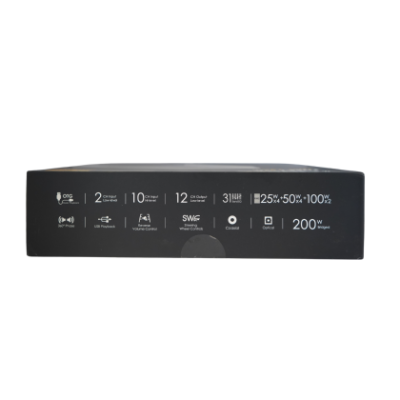 Amplificator cu DSP Nakamichi FDSK730A 8x35 watts rms în 4 ohmi, 10 canale, fibră optică, usb