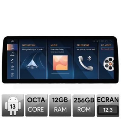 Navigatie dedicata Edotec BMW Seria 7 E65 masini cu CCC, Android, Octa Core, 12+256, 12.3", Qled 2K 2400x900, Qualcomm 680